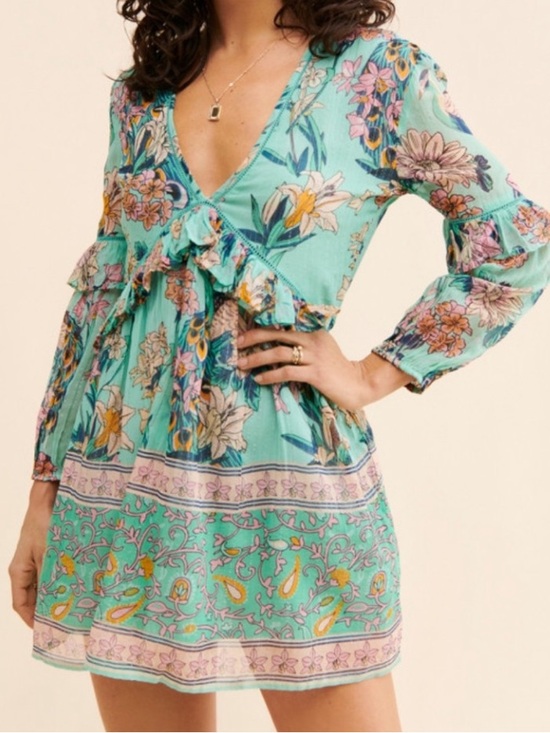 RAGA Dresses & Skirts - Anthropologie RAGA Botanic Enchantment Mini Boho Dress Size XS